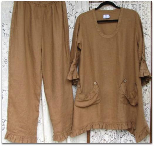 IL019 GINGER Softened 100% Linen Middle (5.3 oz/yd<sup>2</sup>)