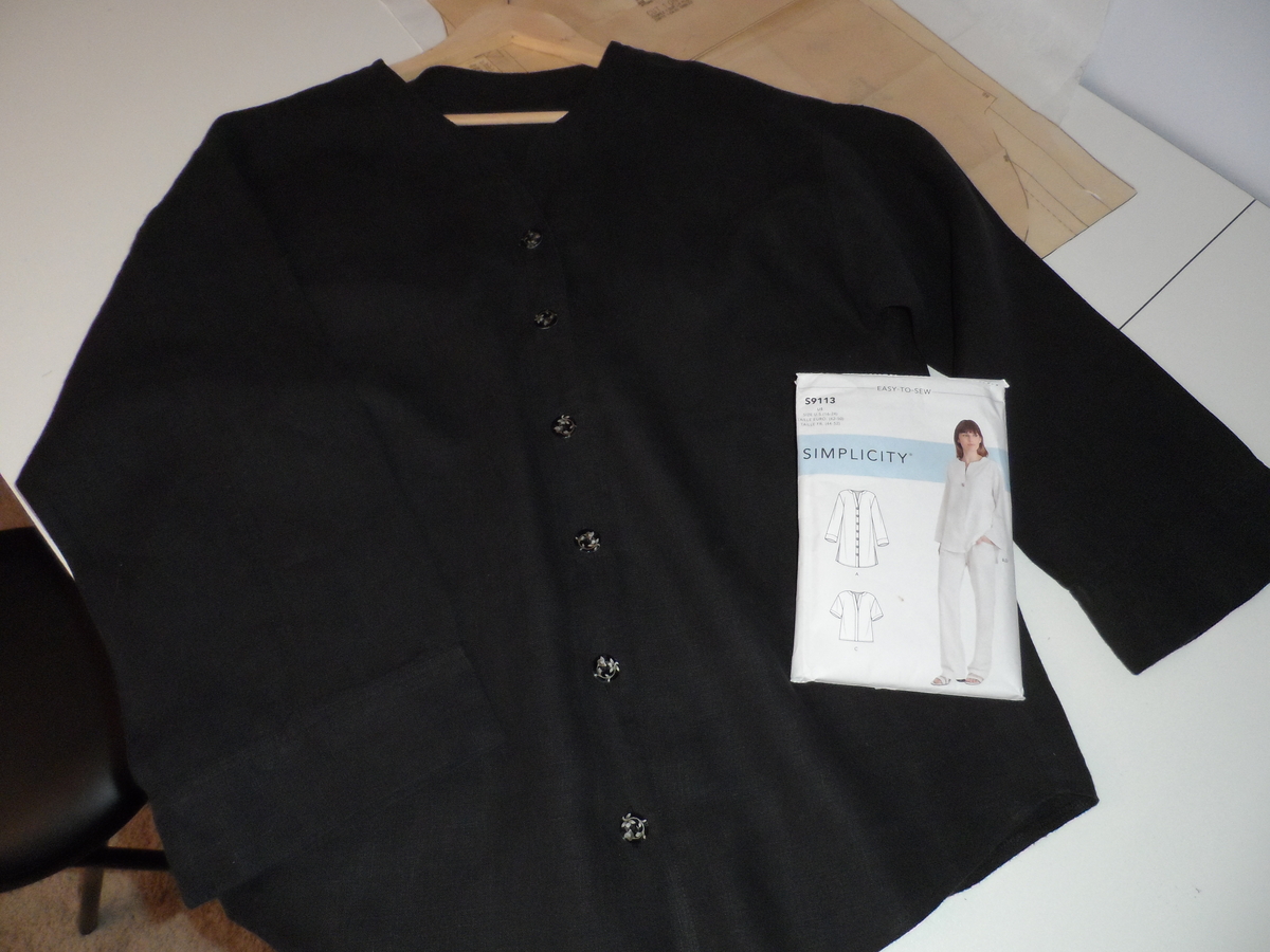 IL019 BLACK Softened 100% Linen Middle (5.3 oz/yd<sup>2</sup>)
