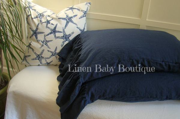 IL019 COBALT Softened 100% Linen Middle (5.3 oz/yd<sup>2</sup>)