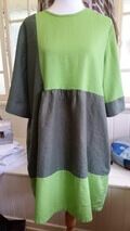 Milou — Linen Color-Block Dress, Type - PDF