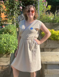 Ruby — Crossover Linen Dress, Type - PDF