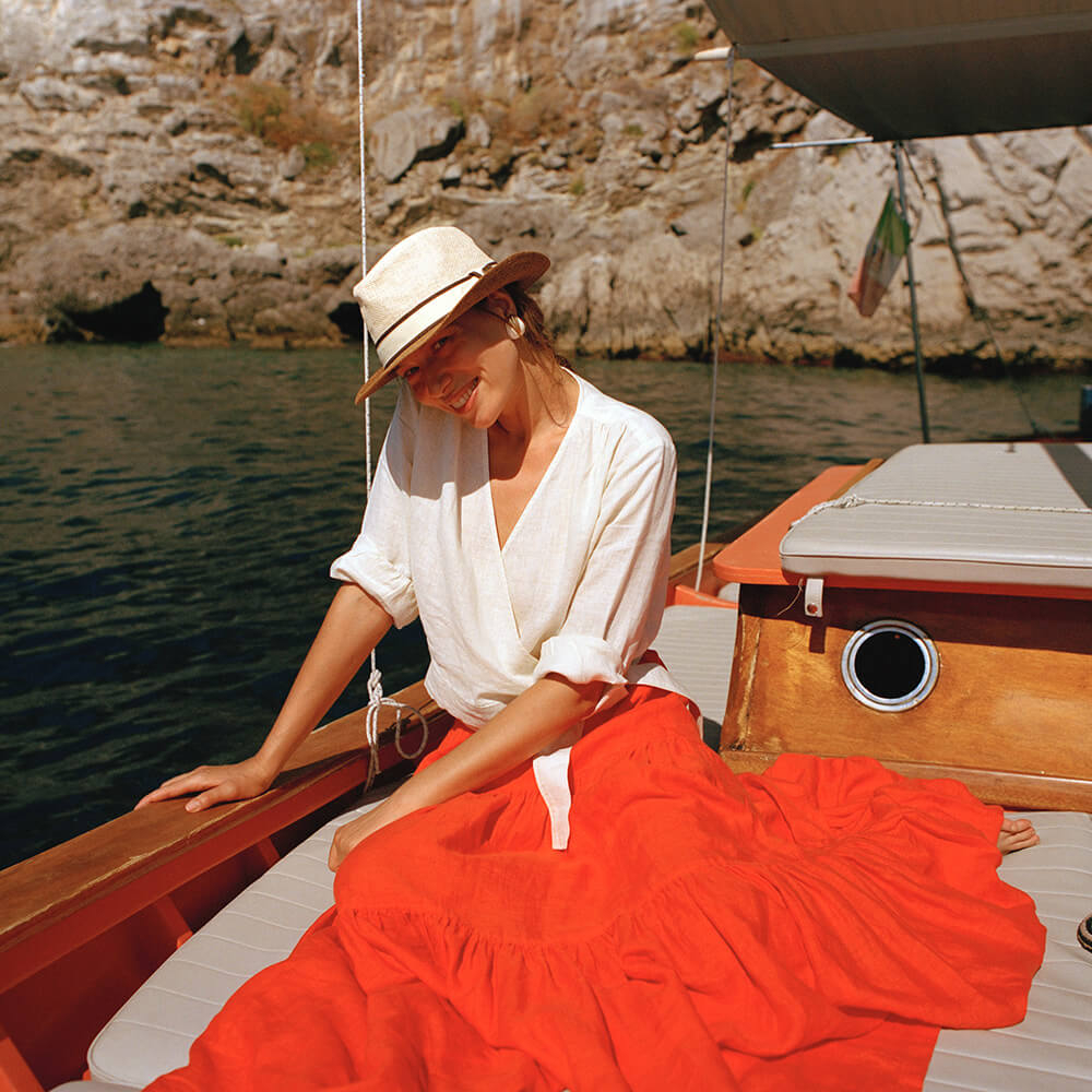 Julia — Linen Wrap Tops and Tiered Skirts, Type - Premium Paper, Single Size - 2 to 8