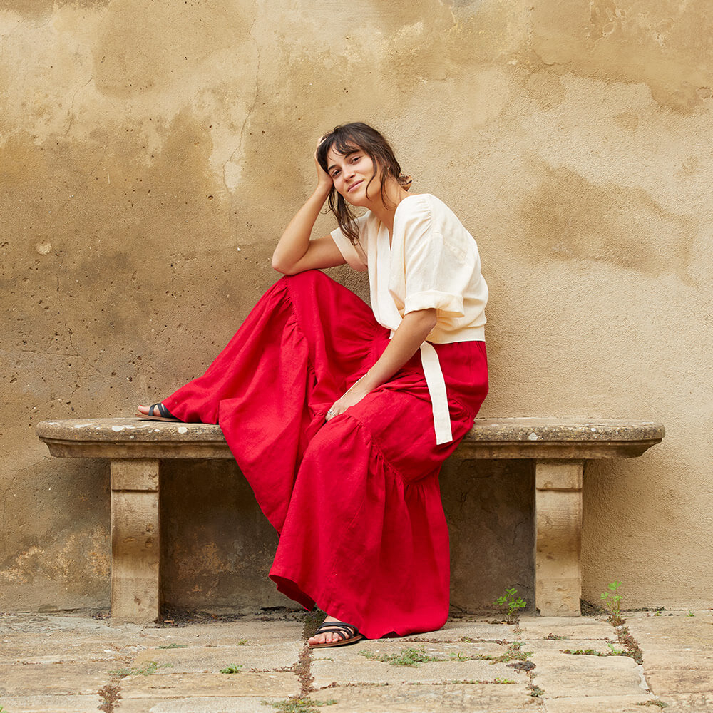 Julia — Linen Wrap Tops and Tiered Skirts, Type - Premium Paper, Single Size - 2 to 8