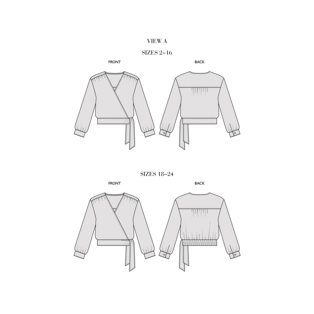 Julia — Linen Wrap Tops and Tiered Skirts, Type - Premium Paper, Single Size - 2 to 8