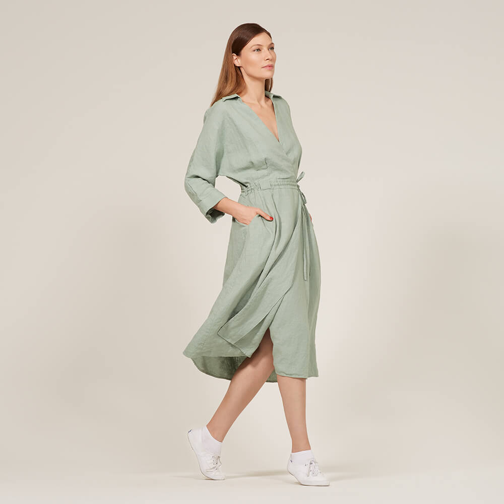 Hana — Linen Wrap Dresses, Top, and Skirt - (All Sizes Included)