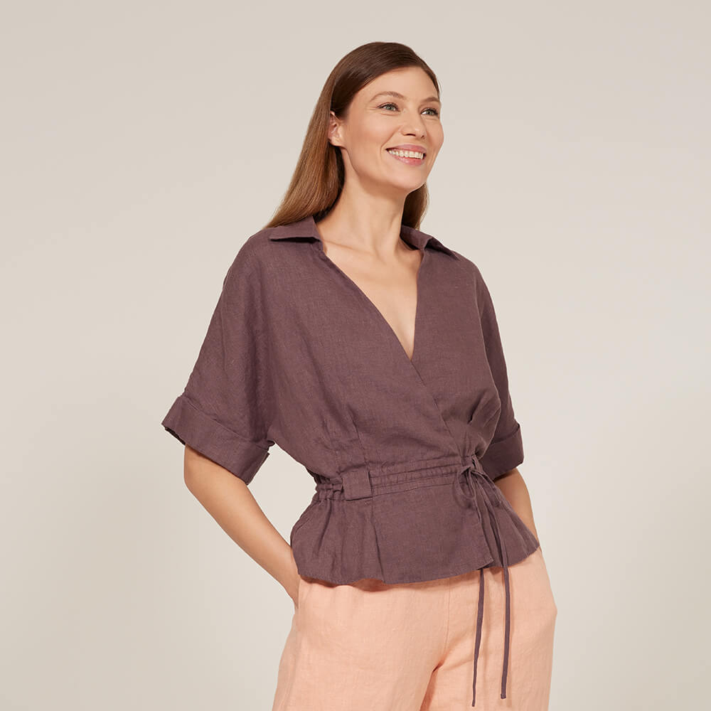 Hana — Linen Wrap Dresses, Top, and Skirt - (All Sizes Included)