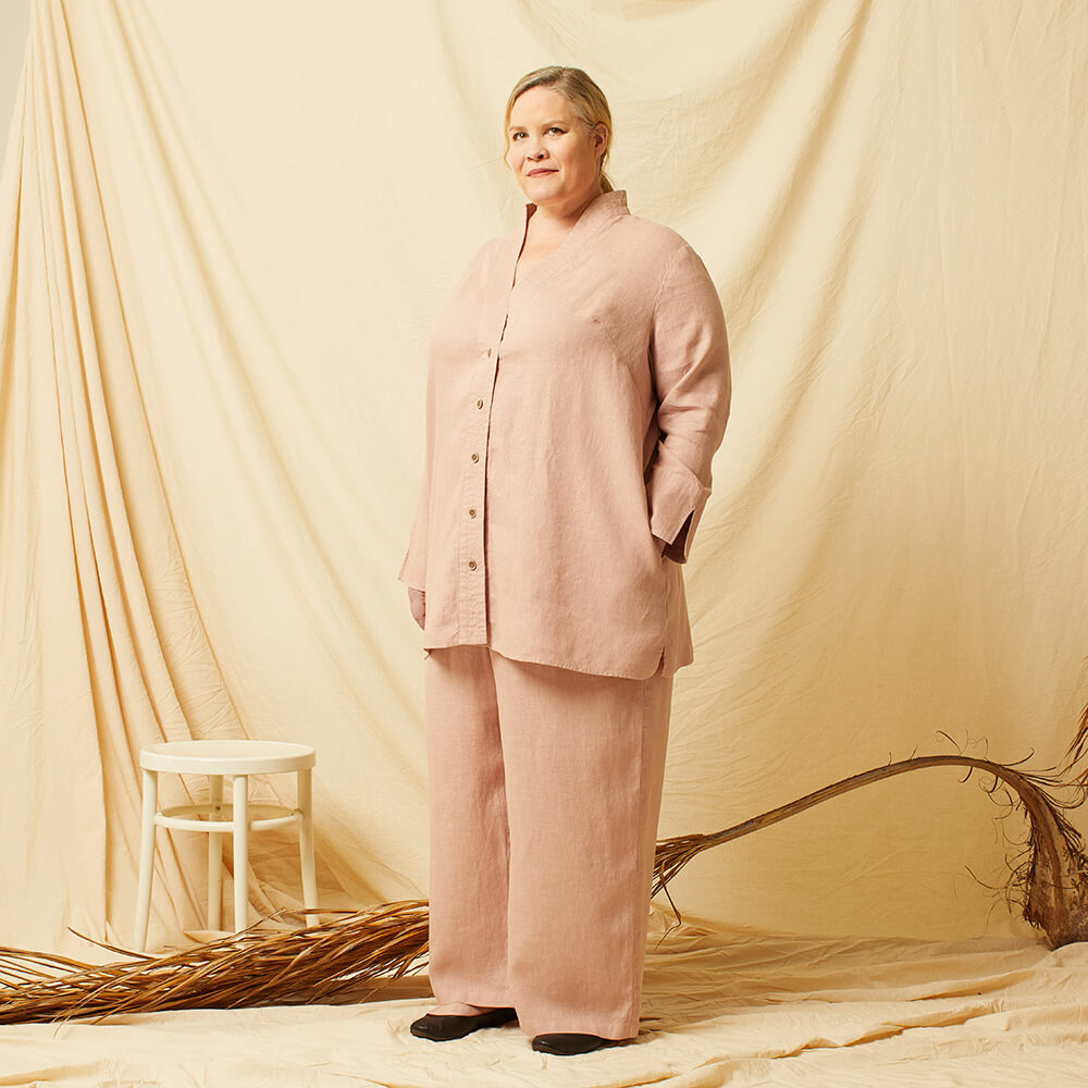 Sol — Linen Tunic, Cardigan, and Pants, Type - Premium Paper, Single Size - 2 to 8