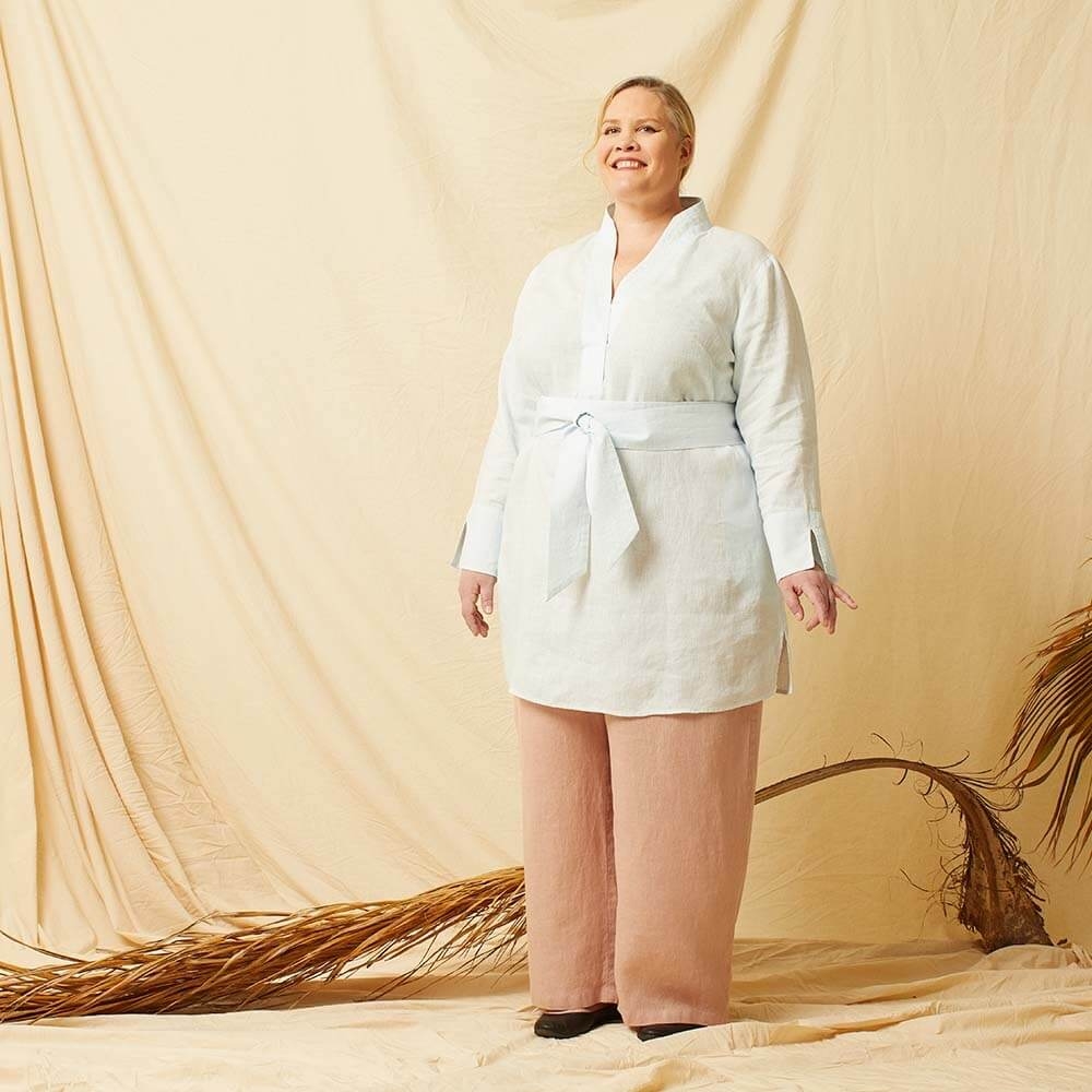 Sol — Linen Tunic, Cardigan, and Pants, Type - Premium Paper, Single Size - 2 to 8