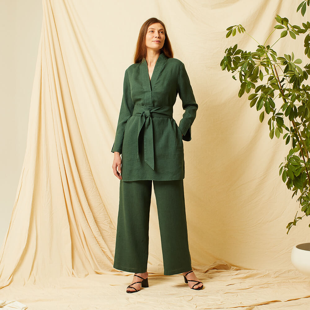 Sol — Linen Tunic, Cardigan, and Pants, Type - Premium Paper, Single Size - 2 to 8