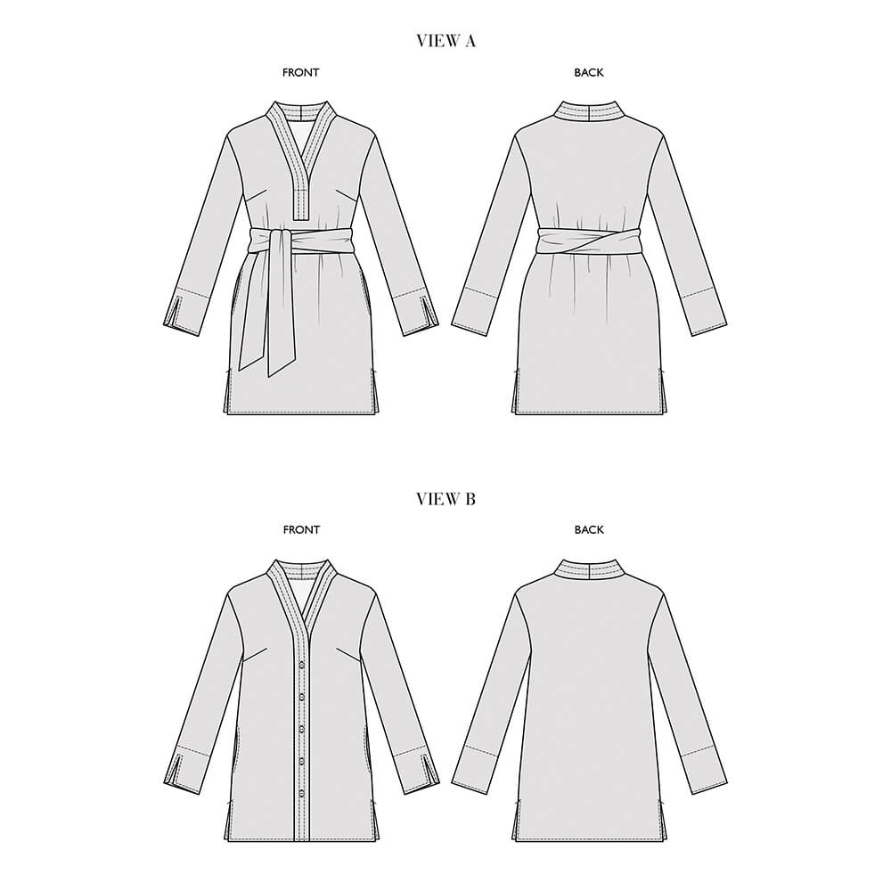 Sol — Linen Tunic, Cardigan, and Pants, Type - Premium Paper, Single Size - 2 to 8