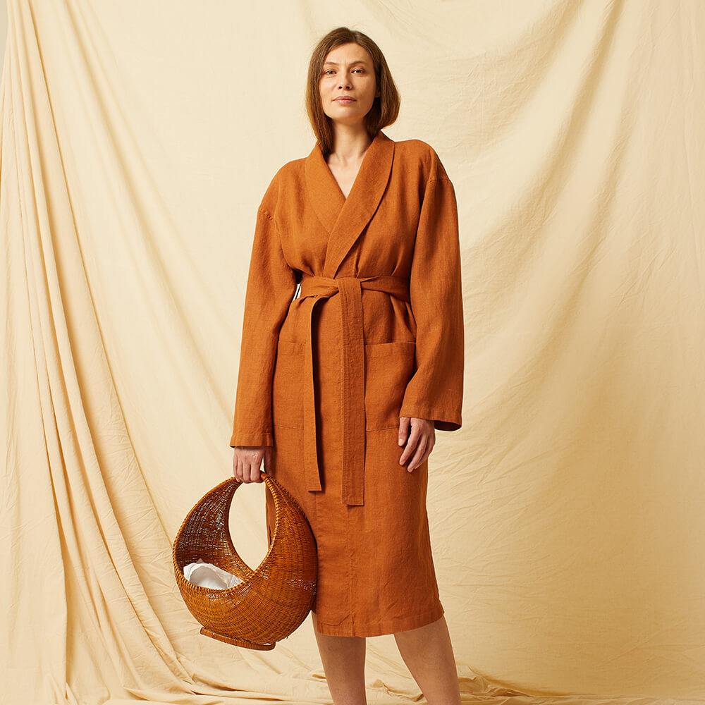 Sewing Patterns - Capucine — Linen Bathrobe, Pajama Top and Pajama Pants