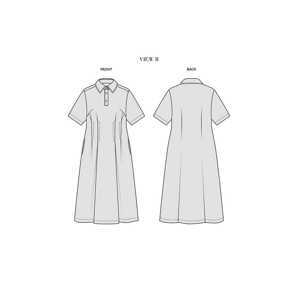 Malena Pattern Collection - Short Dress, Long Dress, and Blouse, Type - Premium Paper, Single Size - 10 to 16