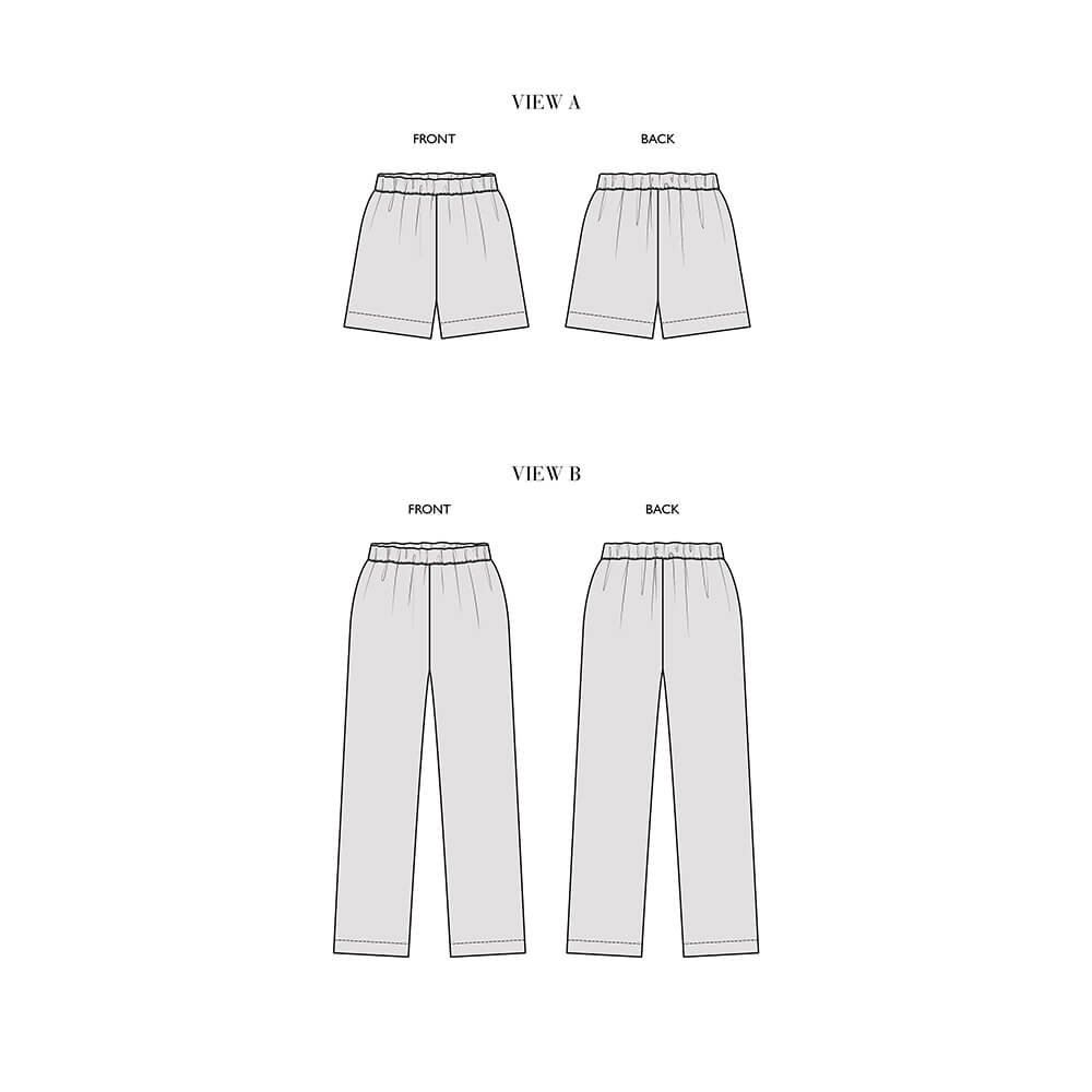 Calantha Pattern Collection - Shorts and Pants, Type - Premium Paper, Single Size - 2 to 8