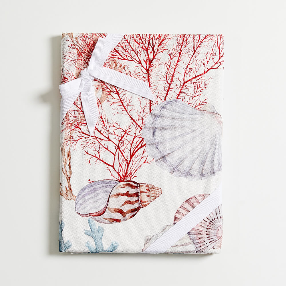 Corals and Seashells - 2 Tea Towels