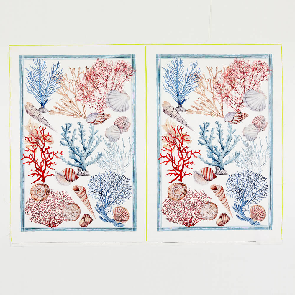 Corals and Seashells - 2 Tea Towels