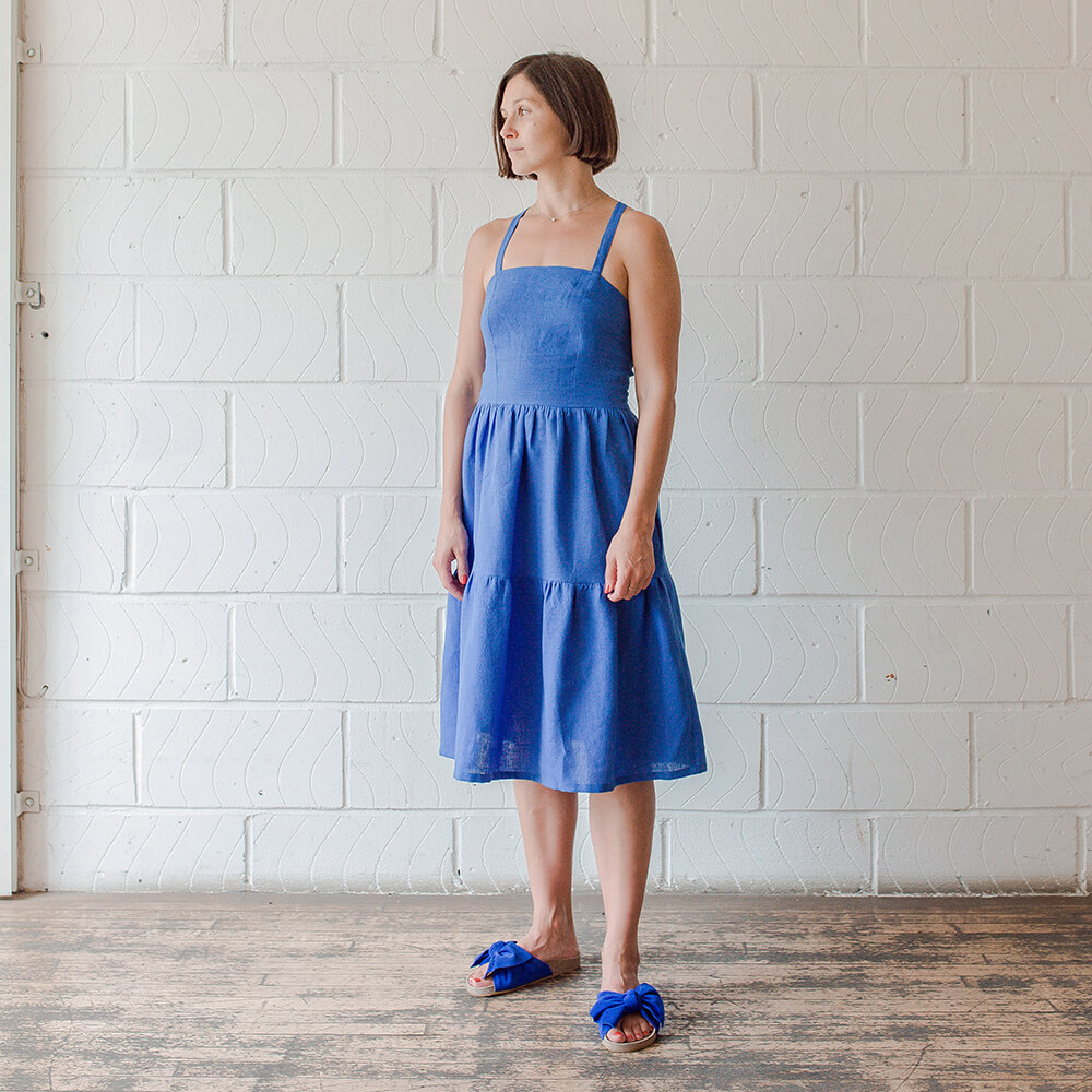 Rhea — Tiered Sundress With Shirred Back, Type - PDF