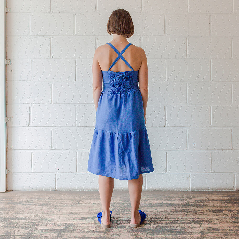 Rhea — Tiered Sundress With Shirred Back, Type - PDF