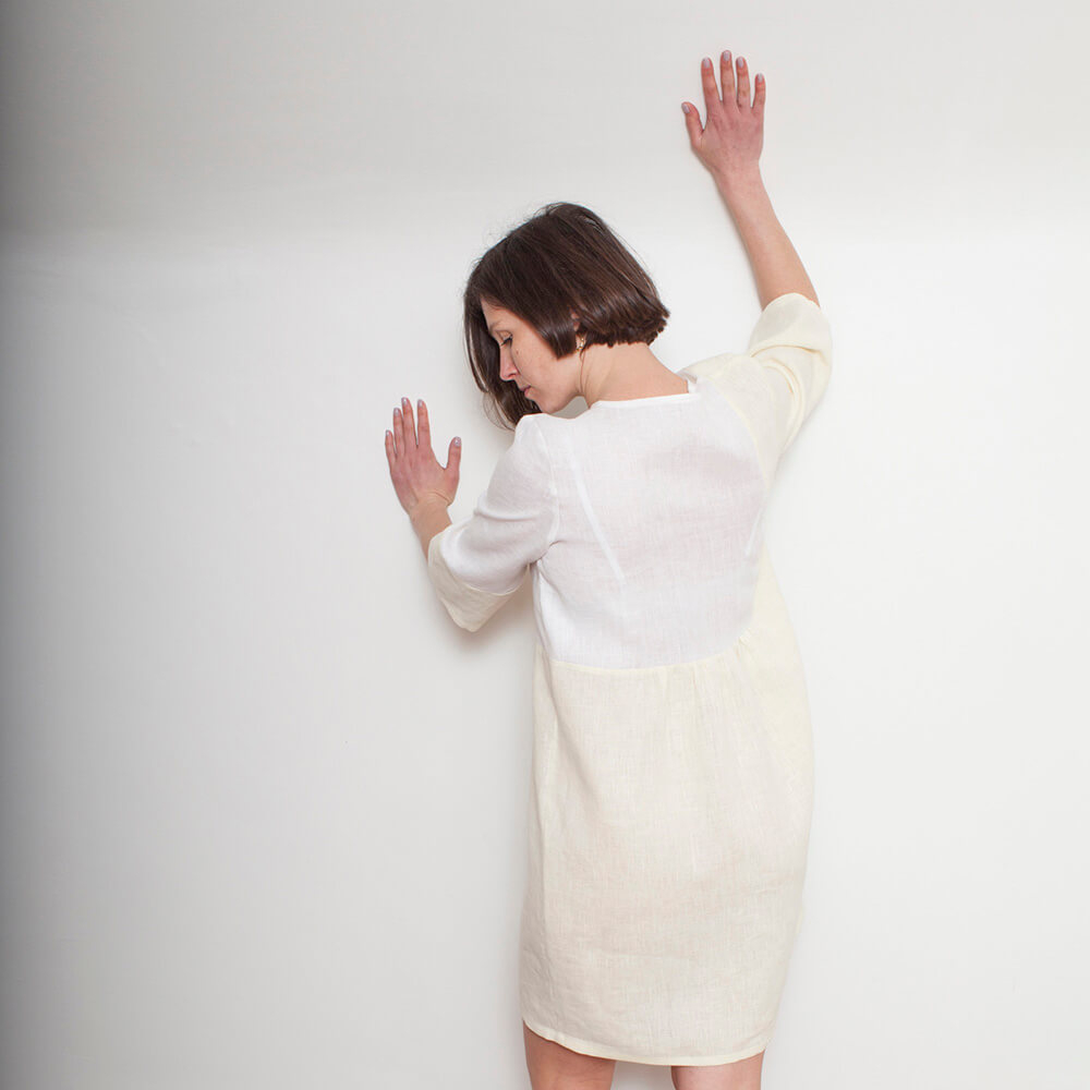 Sewing Patterns - Milou — Linen Color-Block Dress