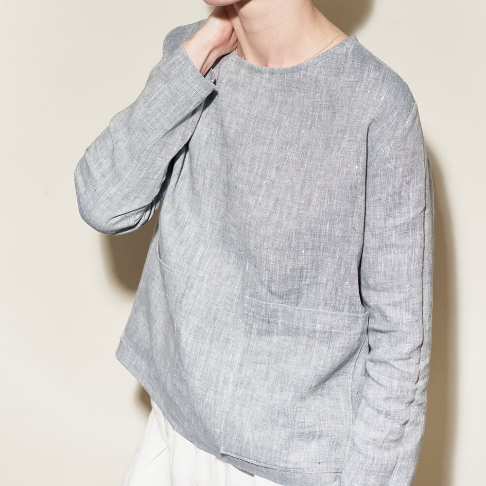 Cara Blouse with Oversized Pockets, Type - PDF