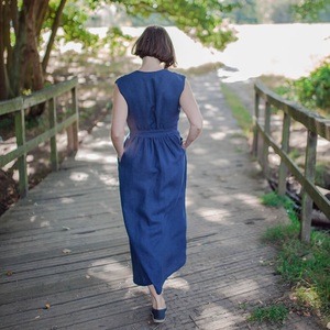 Aja — Plunging Neckline Maxi Dress, Type - PDF