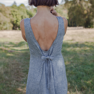 Val — Backless Maxi Dress, Type - PDF