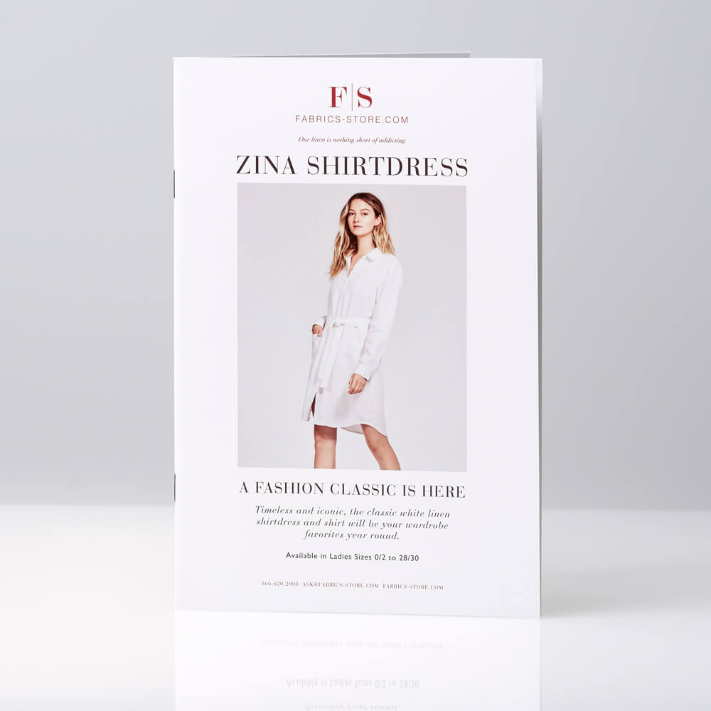 Zina Linen Shirt & Shirt Dress, Type - Premium Paper, Duo Size - 16/18 to 28/30