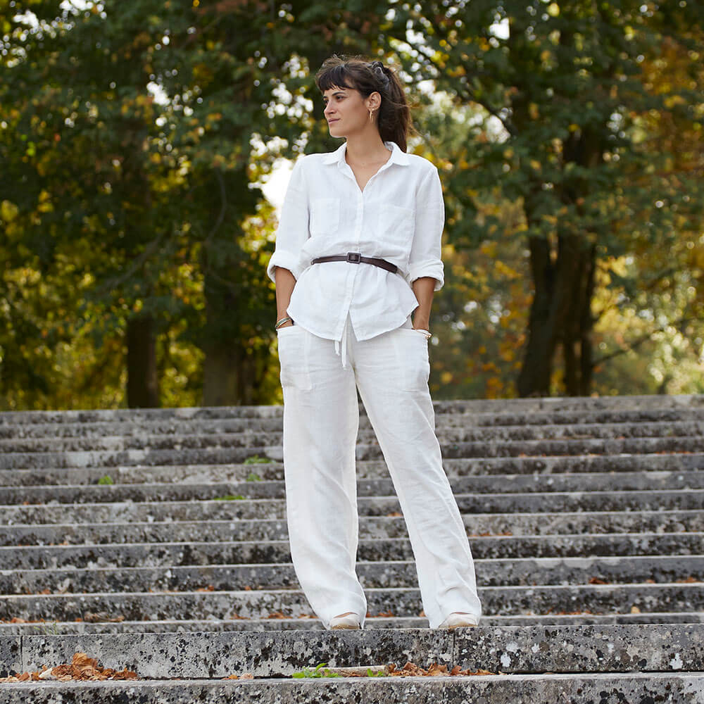 Zina Linen Shirt & Shirt Dress, Type - Premium Paper, Duo Size - 16/18 to 28/30