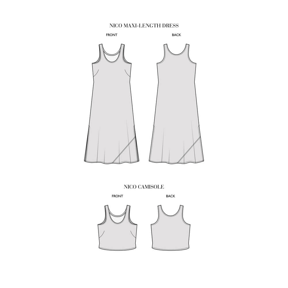 Nico - Bias Cut Dresses & Tops, Type - Premium Paper, Single Size - 2 to 8
