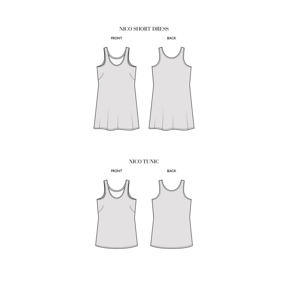 Nico - Bias Cut Dresses & Tops, Type - Premium Paper, Single Size - 2 to 8
