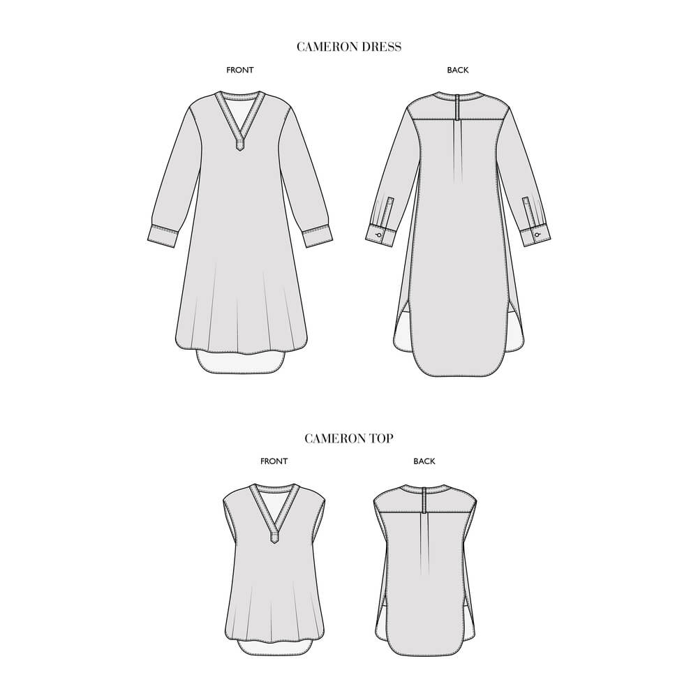Cameron — Linen Pullover Dress, Blouses and Top, Type - Premium Paper, Single Size - 2 to 8