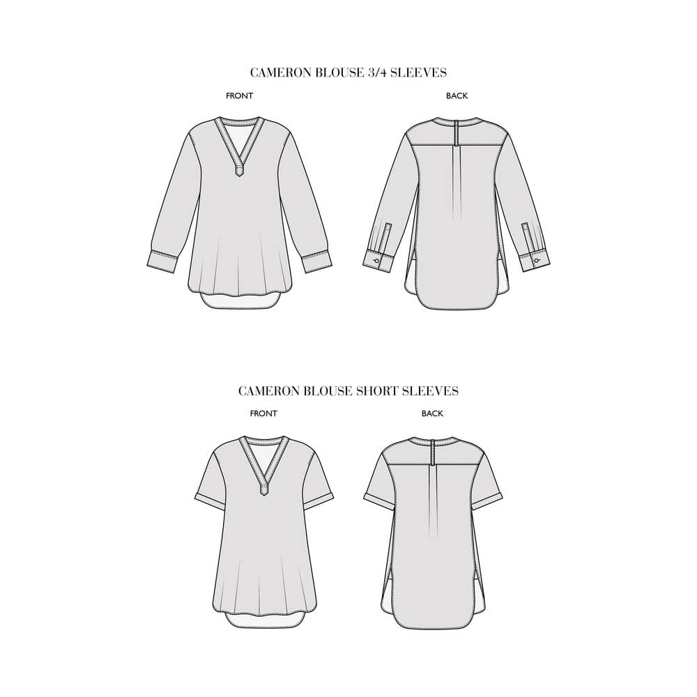 Cameron — Linen Pullover Dress, Blouses and Top, Type - Premium Paper, Single Size - 2 to 8