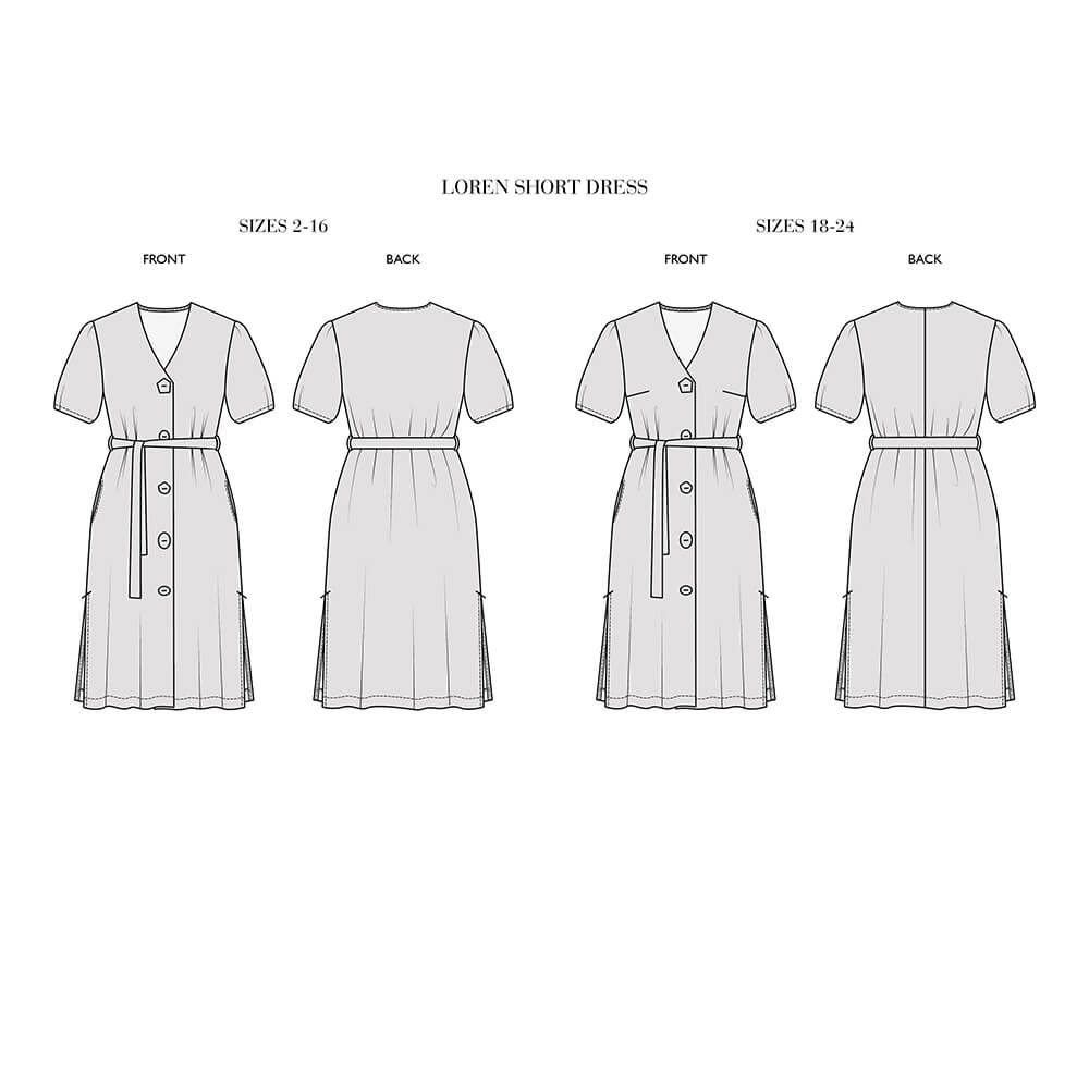 Loren — Linen Pullover Dresses, Type - Premium Paper, Single Size - 10 to 16