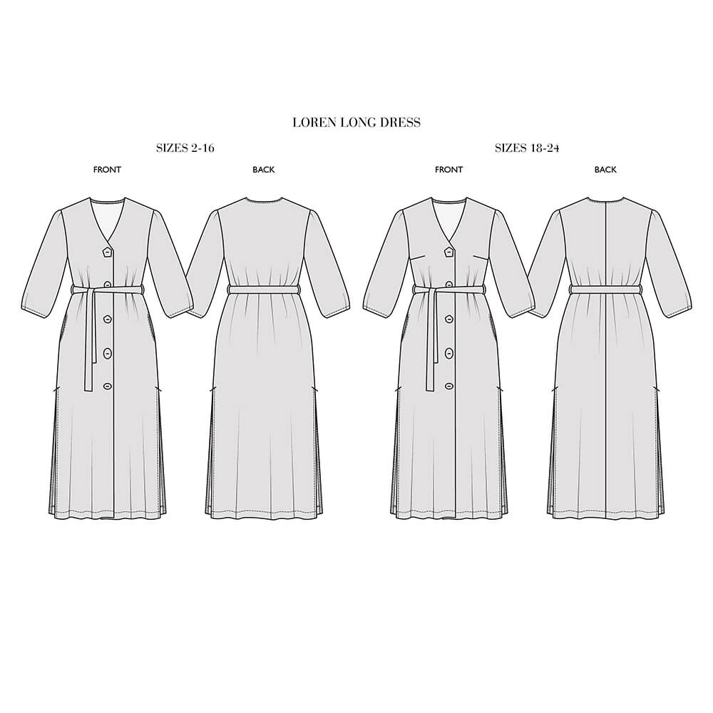 Loren — Linen Pullover Dresses, Type - Premium Paper, Single Size - 10 to 16