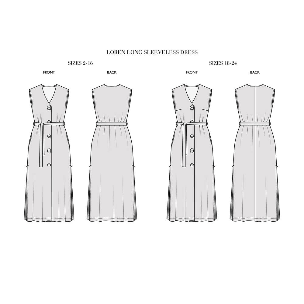 Loren — Linen Pullover Dresses, Type - Premium Paper, Single Size - 10 to 16