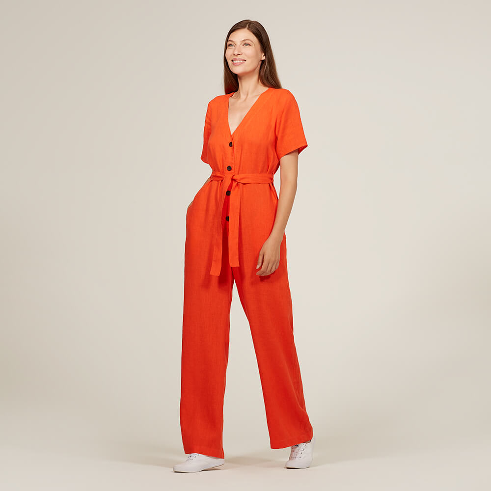Gia — Linen Jumpsuits, Type - Premium Paper, Single Size - 2 to 8