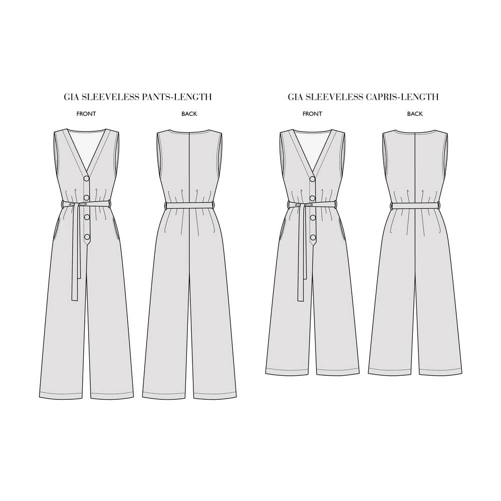Gia — Linen Jumpsuits, Type - Premium Paper, Single Size - 2 to 8