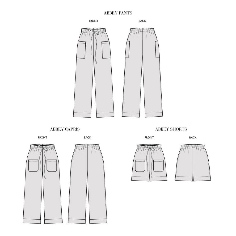 Abbey — Linen Wraps, Cardigans, Pants, Capris and Shorts, Type - Premium Paper, Single Size - 10 to 16