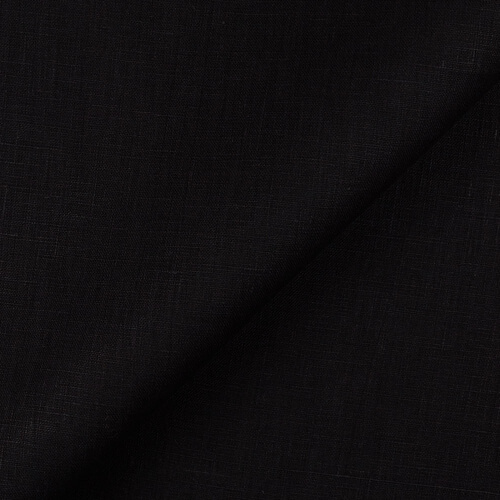 IL019 All-purpose 100% Linen Fabric Black Softened