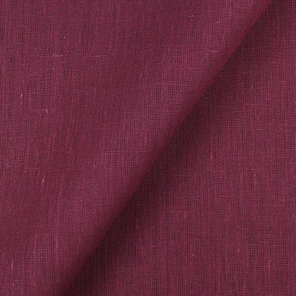 4C22 Rustic  100% Linen Fabric Tawny Port Softened