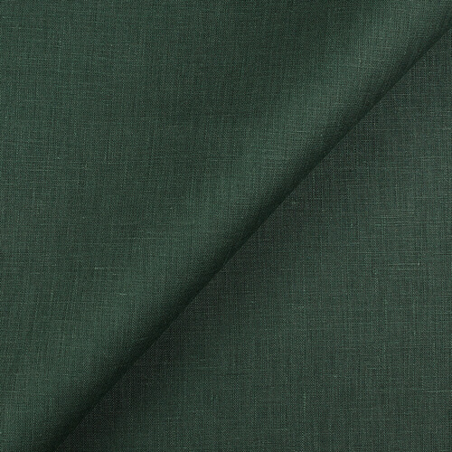 IL020 Handkerchief 100% Linen Fabric Emerald Softened