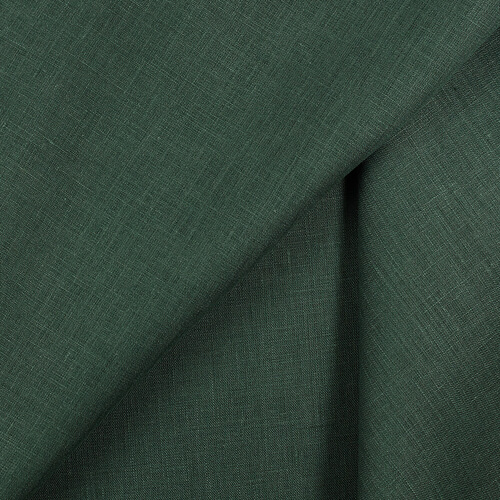 IL020 Handkerchief 100% Linen Fabric Emerald Softened
