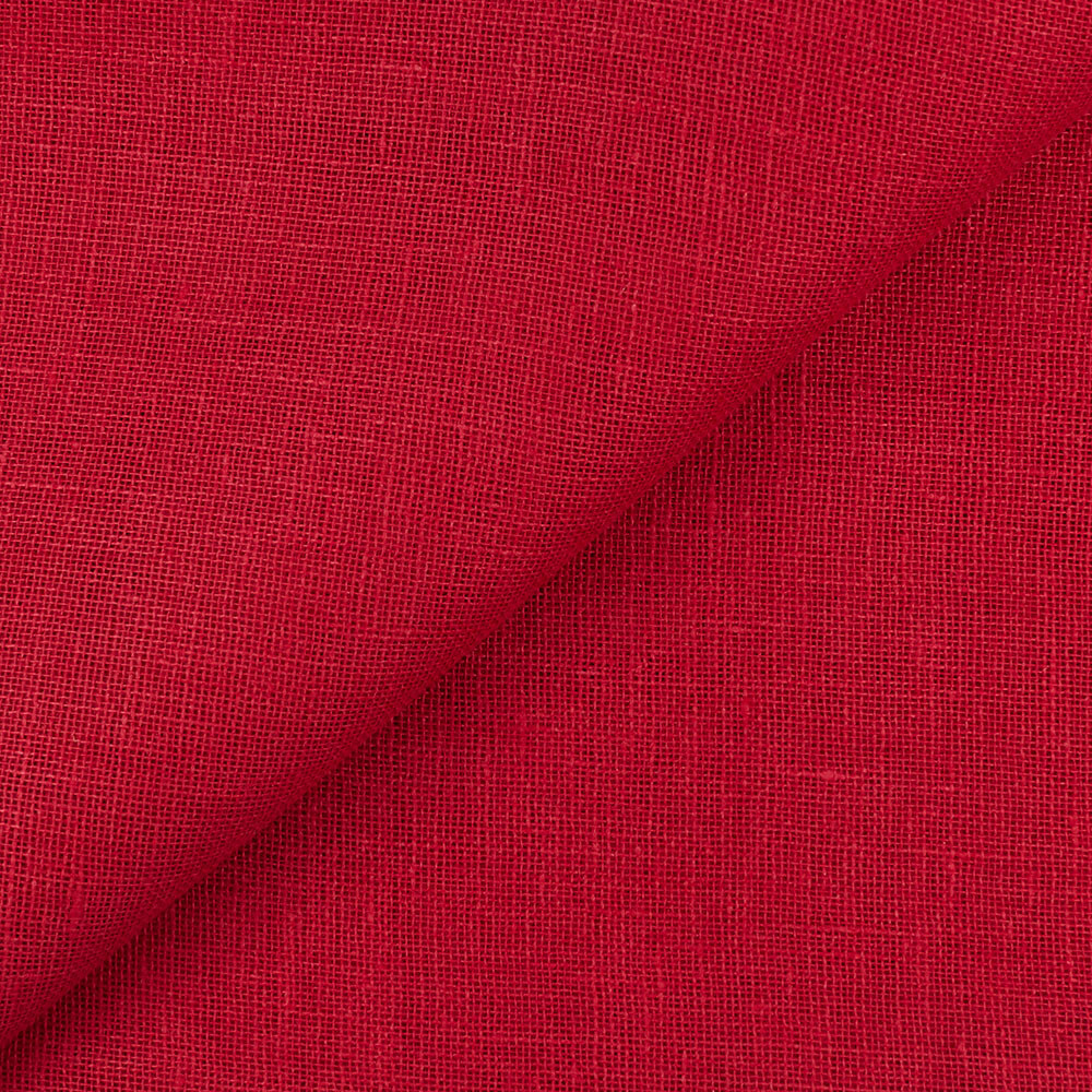 IL041 Open Weave 100% Linen Fabric Poinsettia Softened