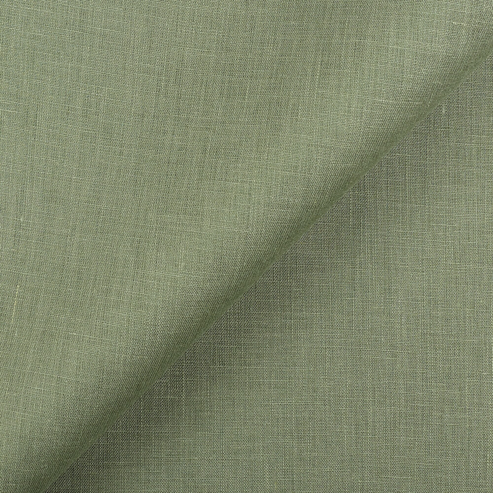 IL020 Handkerchief 100% Linen Fabric Hedge Green Softened