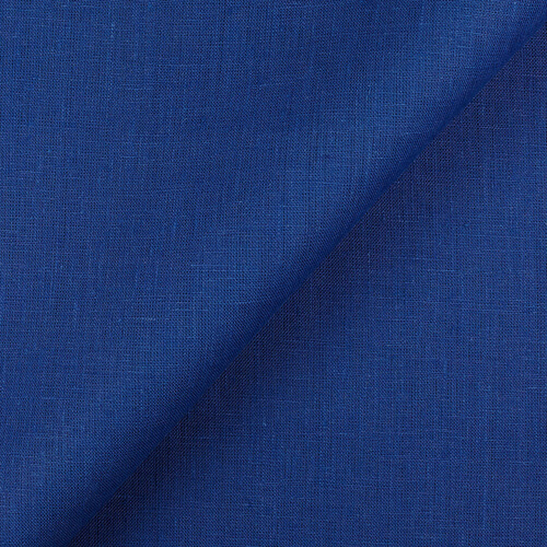 IL019 All-purpose 100% Linen Fabric Royal Blue Softened