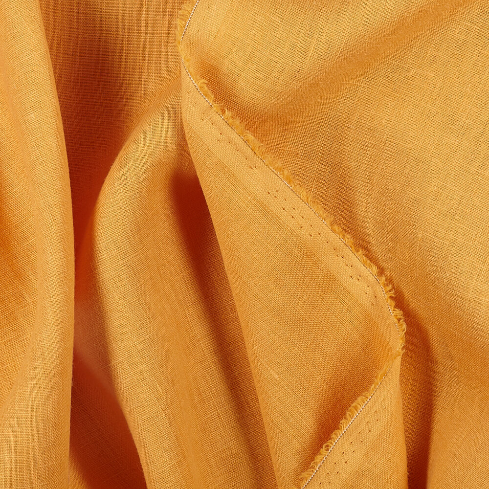 IL020 Handkerchief 100% Linen Fabric Apricot Softened
