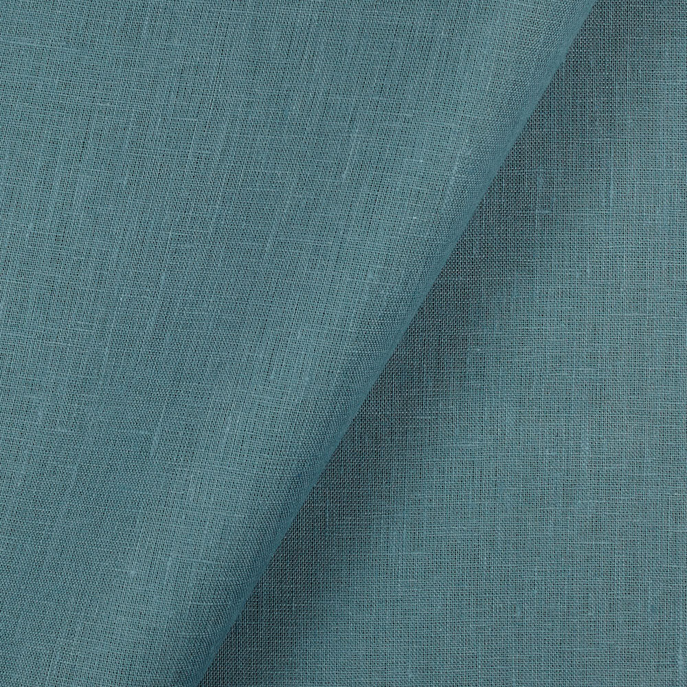 IL019 All-purpose 100% Linen Fabric Turquoise Softened