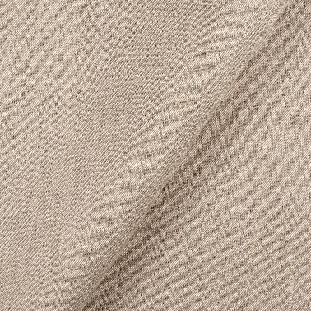 4C22 Rustic  100% Linen Fabric Mix Natural
