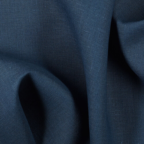 IL019 All-purpose 100% Linen Fabric Insignia Blue Softened