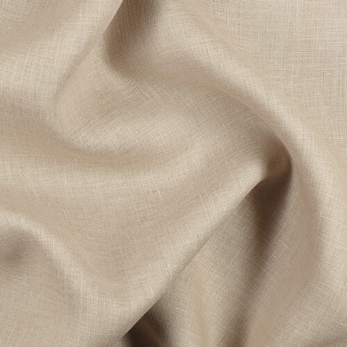 IL020 Handkerchief 100% Linen Fabric Mushroom Softened