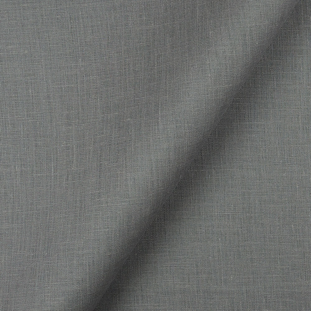 IL020 Handkerchief 100% Linen Fabric Pewter Softened